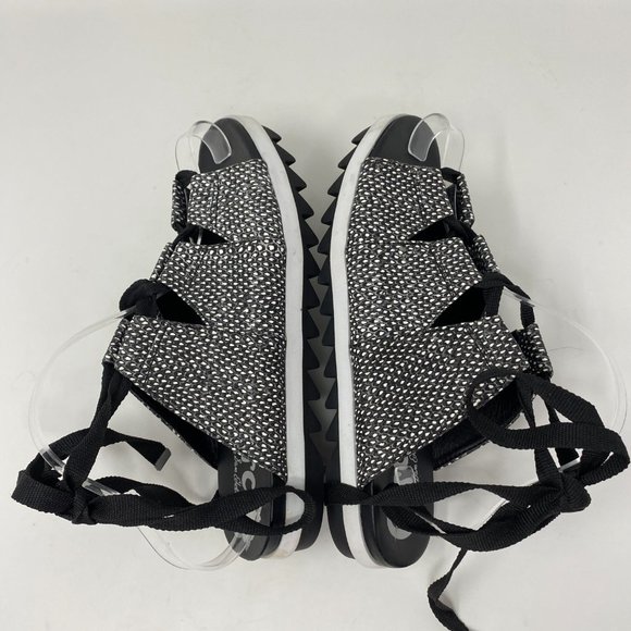 Circus Sam Edelman Riley Sandal Women's 9M Strappy Laced Platform Black Contrast - Picture 6 of 14